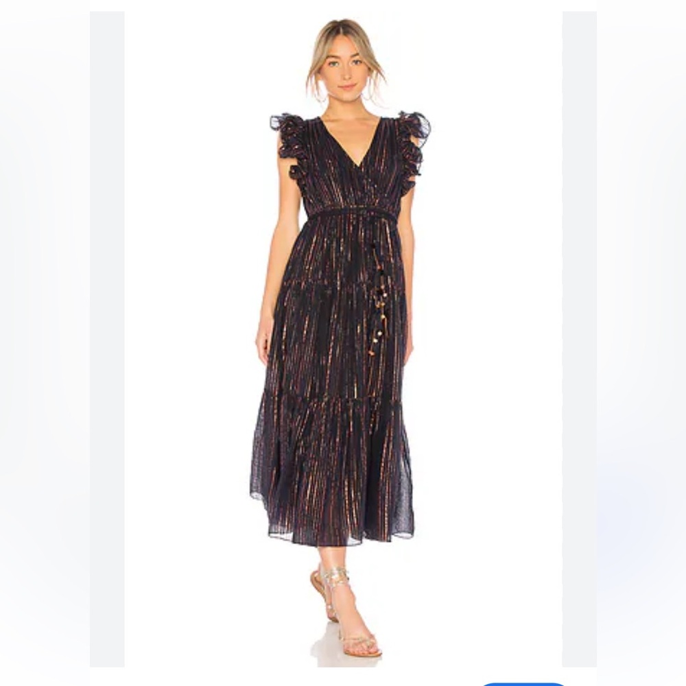 ULLA johnson Liliana dress midnight navy midi 0